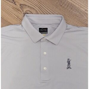 Greg Norman Play Dry National Guard Association Polo Golf Shirt‎ Large Gray